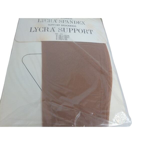 Vintage Lycra Sheer Seamless Support Stockings Neutralite Size  10.5-11 New - Picture 5 of 7
